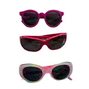 Toddler Girls Sunglasses Bundle Lot Disney Minnie Mouse Pink Rhinestone